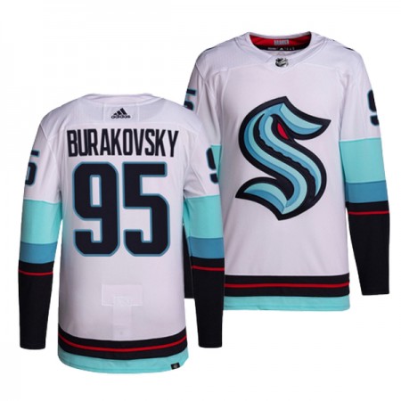 Seattle Kraken Andre Burakovsky 95 Adidas Weiss Trikot Authentic - Herren